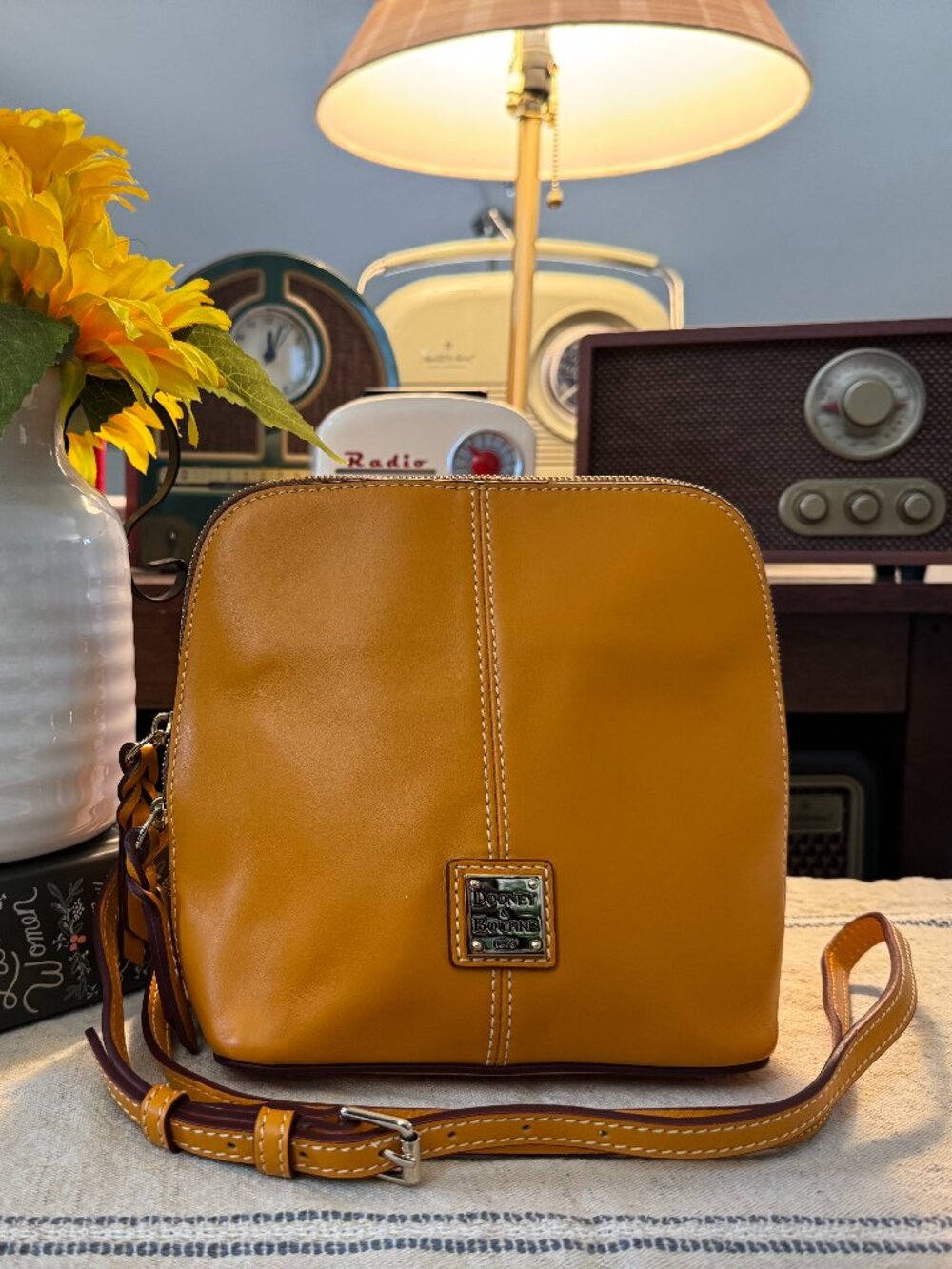 Dooney & Bourke Florentine Leather Small Crossbody Bag | Genuine Leather